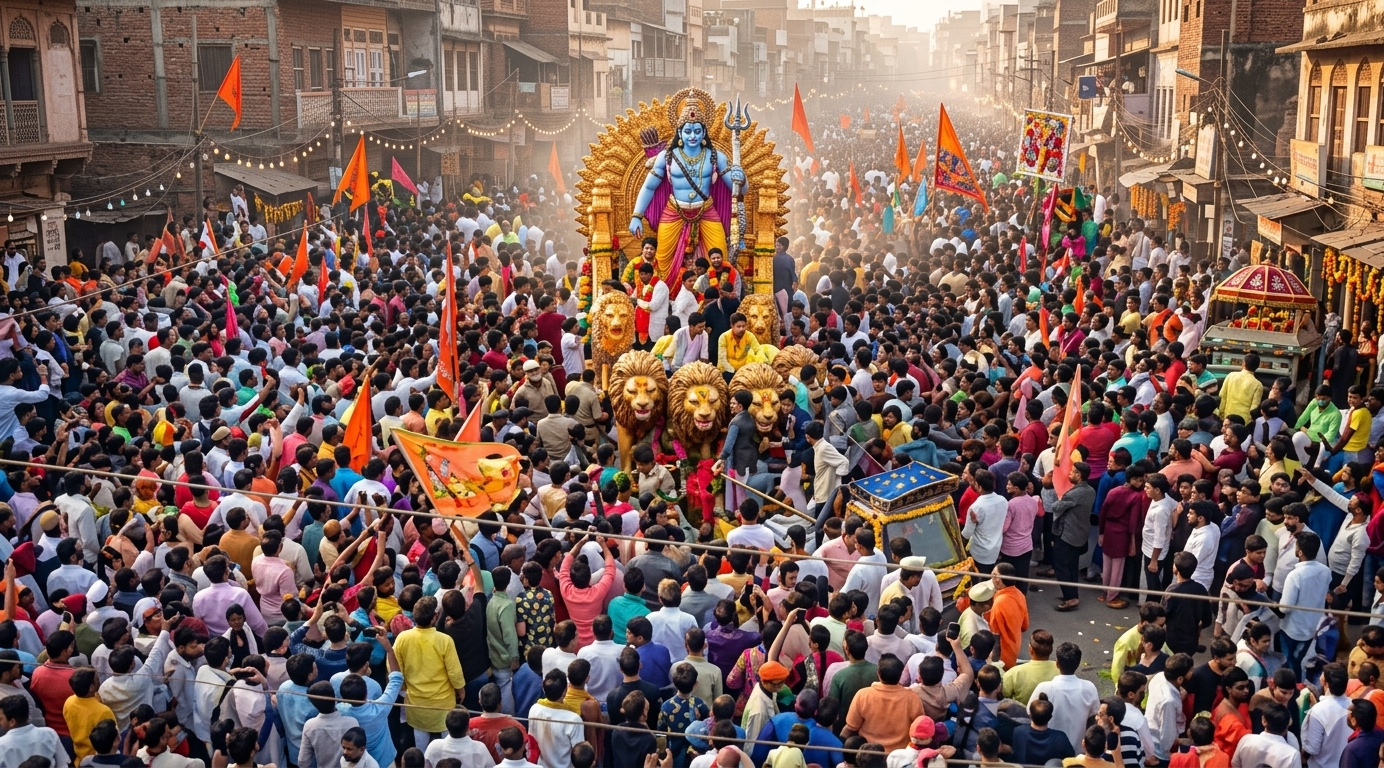 Ram Navami Processions Draw Huge Crowd