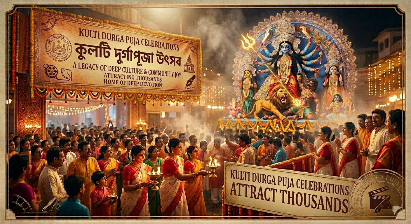 Grand Durga Puja Celebrations Transform Kulti into a Festive Hub